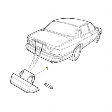USED LICENSE PLATE LAMP ASSEMBLY  LNA5070AC
